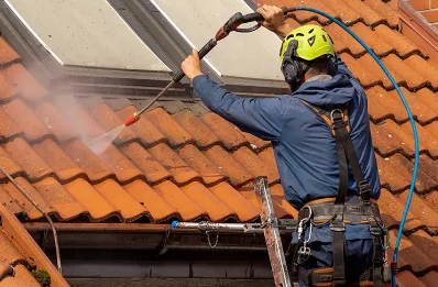 Démoussage et hydrofuge de toiture à Doux